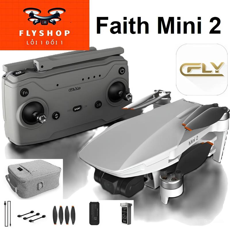 Flycam Faith Mini 2 [Cfly] Camera 4k Gimbal 3 Trục, định vị 5G/GPS, dung lượng Pin 2600Mah, Thời gian bay 30 phút, Bay Xa 3Km, bay cao 500m, Máy bay không người lái,Động cơ không chổi than Drone Chụp Ảnh