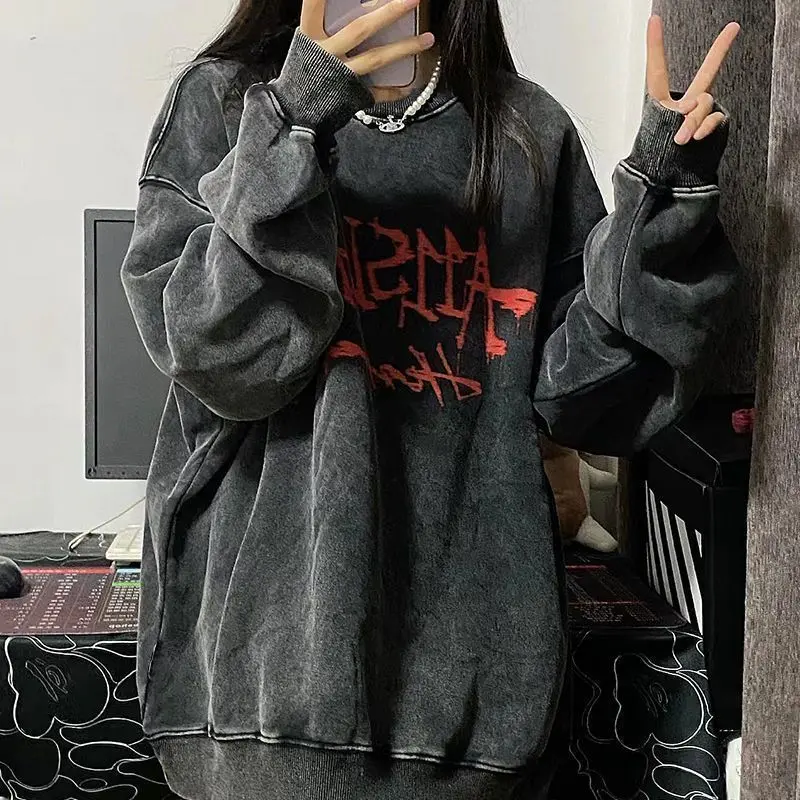 Áo Len Đường Phố Hip Hop, Phong Cách Đường Phố Cao Cấp, Dáng Rộng Vừa Vặn, Ngoại Cỡ, Thích Hợp Cho Mùa Thu Và Mùa Đông, Áo Đôi Hiphop, Hợp Xu hướng, Hàng Mới Về 2024