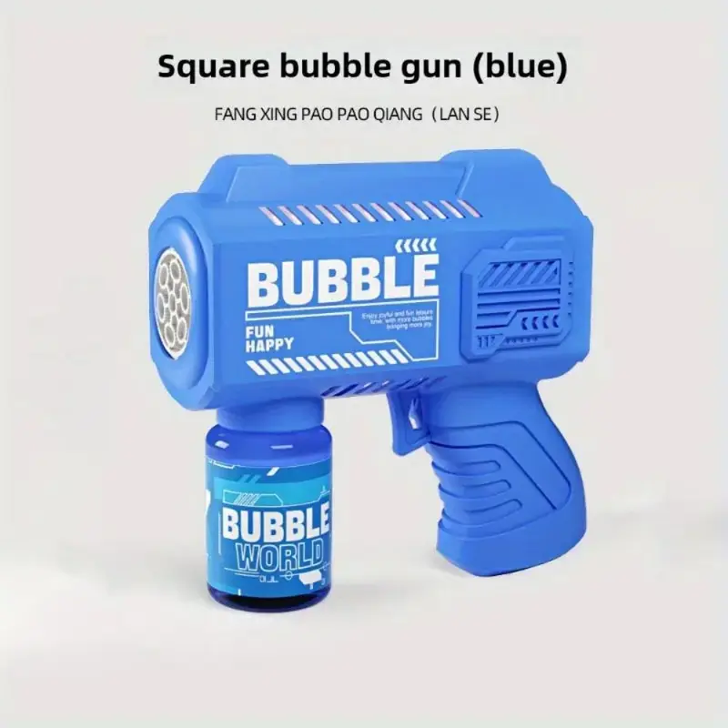 Electric Bubble Machine, Portable Automatic Bubble Gun, Outdoor Party Toy, Ideal Gift for Beach & Ocean Toy, Bubble Spinner Wand, Colorful, Artificial 2