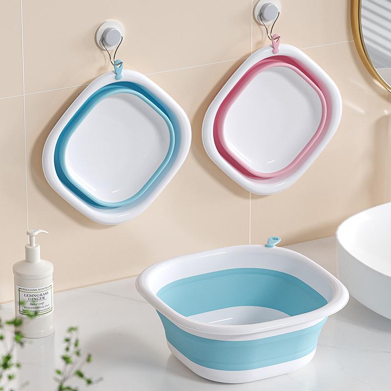 Thickened Foldable Wash Basin Portable Hostel Plastic Foot Basin Baby Infant Wash Basin Home Use 1