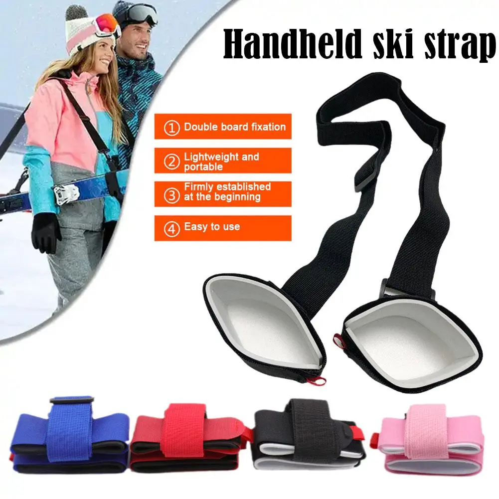 Ski Borad Shoulder Strap Ski Borad Carrying Portable Adjustable Shoulder Sling Handle Straps Outdoor Sport Skiing Tool Accessary