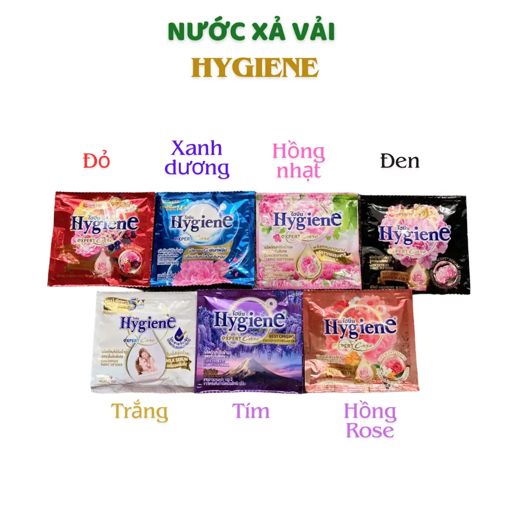 Nước xả vải Hygiene gói 20ml Thái Lan