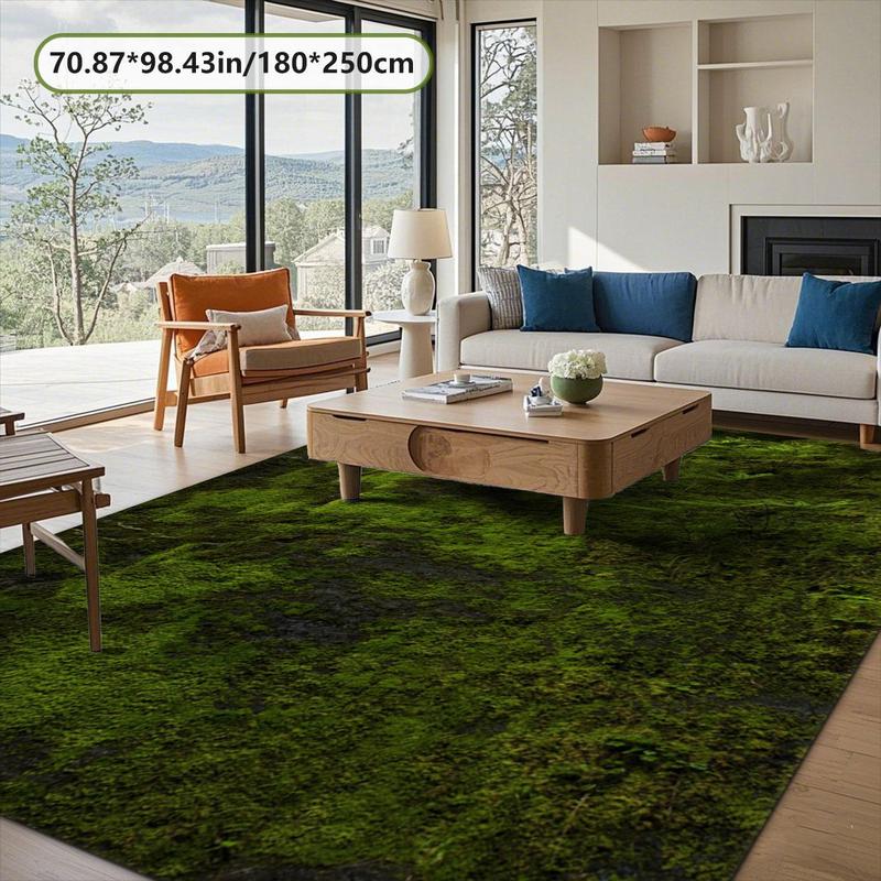 Moss Pattern Floor Mat, 1 Count Non-slip Washable Floor Carpet, Decorative Area Rug for Home Living Room Bedroom Hotel Dormitory 3
