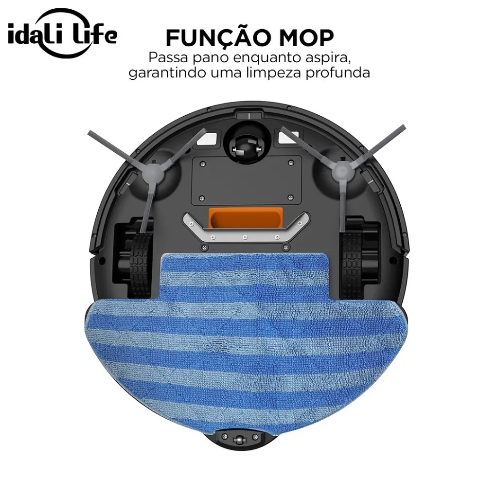 Aspirador de Pó Para Casa Robô Inteligente Com Sensores Anti- queda IDALI LIFE