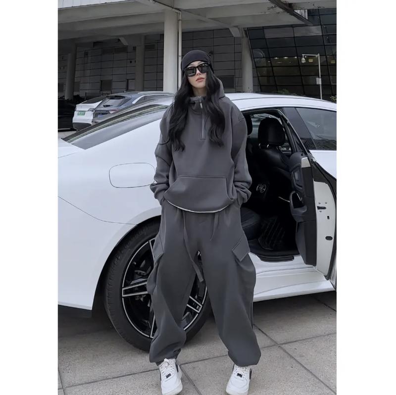 Set Bộ Nỉ 2 Da Unisex Nam Nữ Cao Cấp Hàn Quốc Trơn Dài Tay Form Rộng Quần Jogger Áo Hoodie Mũ Hai Lớp