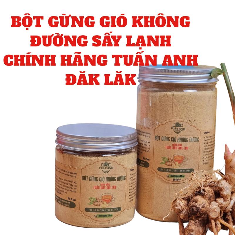 500G Trà Gừng Gió KHÔNG ĐƯỜNG Sấy Lạnh Nguyên Chất ( Gừng Rừng Tây Nguyên) Tuấn Anh Đăk Lăk