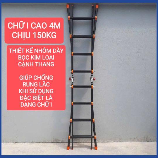 Product Introduction of Thang rút lồng chữ A 2m nhôm dày 1.7mm, khóa bấm tiện dụng , sơn tĩnh điện cao cấp Nakata 17