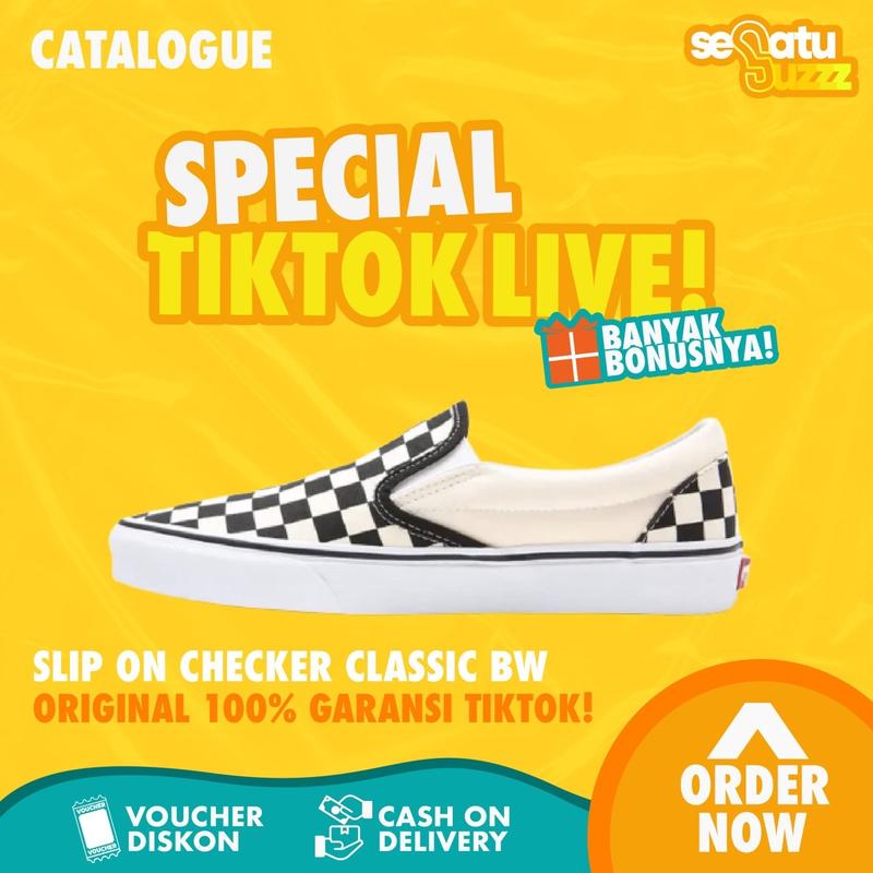 Sneakers Vns Slip On Checkerboard Series 100% Original 1