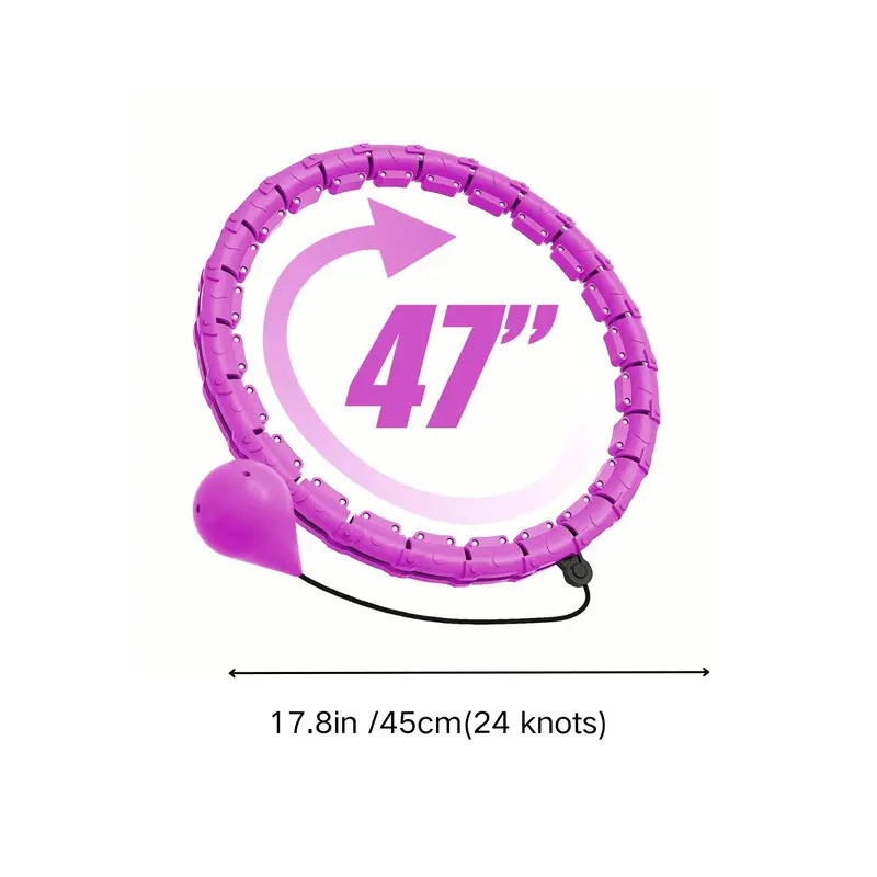 24 Knots Smart Fitness Hoop, Infinity Hoop, Fitness Massage Workout Equipment, Great for Adults and Beginners, Gym Accessories 7