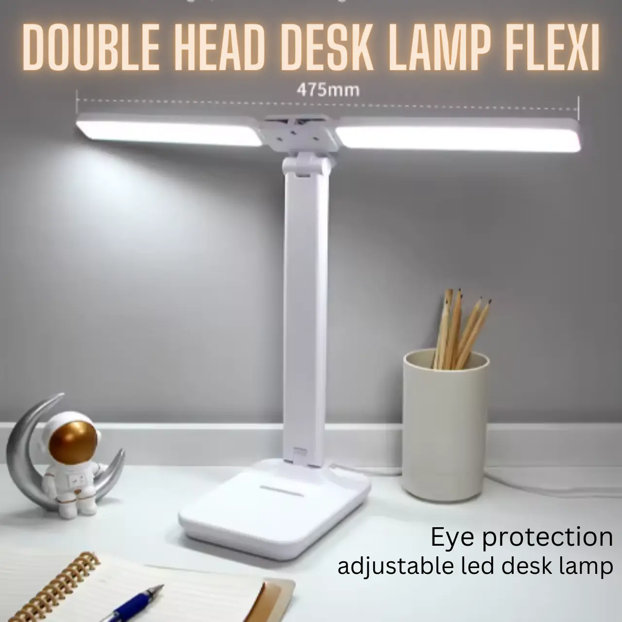 Usb Rechargeable Double Head Multi-Functional Folding Led Eye Protection Study Table Reading Lamp