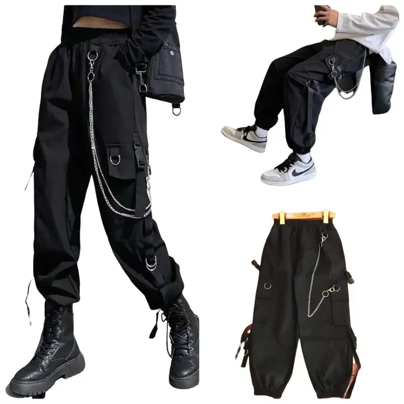 Quần túi  hộp khuy cài  kèm  phụ kiện sai 40-62kg nam nu mặc  ok Pants Kaki Đen Women Menswear Kem Quần Âu quana unam 0