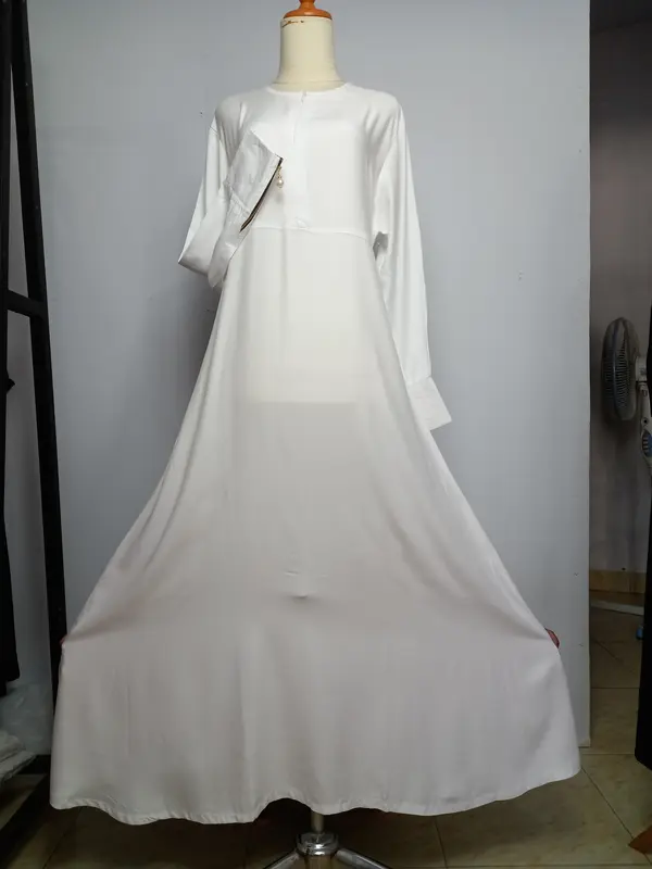 Pakaian Ihram Wanita Umroh baju umroh baju haji wanita set gamis Umroh Set PUTIH kantong muslim panjang  rayon  setelan  twill  jilbab  lembut Dress  Katun Lebaran Celana Ibu Nyaman 5