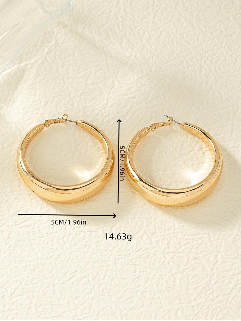 Product Introduction of Minimalist Temperament Hoop Earrings, Fashionable All-match Jewelry for Women, Trendy All-match & Exquisite Jewelry for Birthday Gift 1