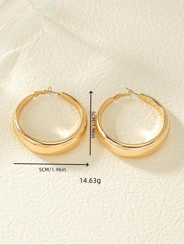 Minimalist Temperament Hoop Earrings, Fashionable All-match Jewelry for Women, Trendy All-match & Exquisite Jewelry for Birthday Gift 1