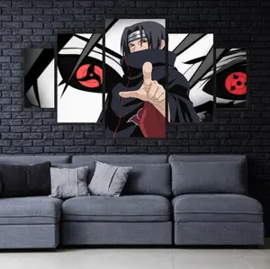 1 Set Pajangan Dinding Anime Uchiha Itachi Wall Decor Aesthetic Poster kayu 5 pcs