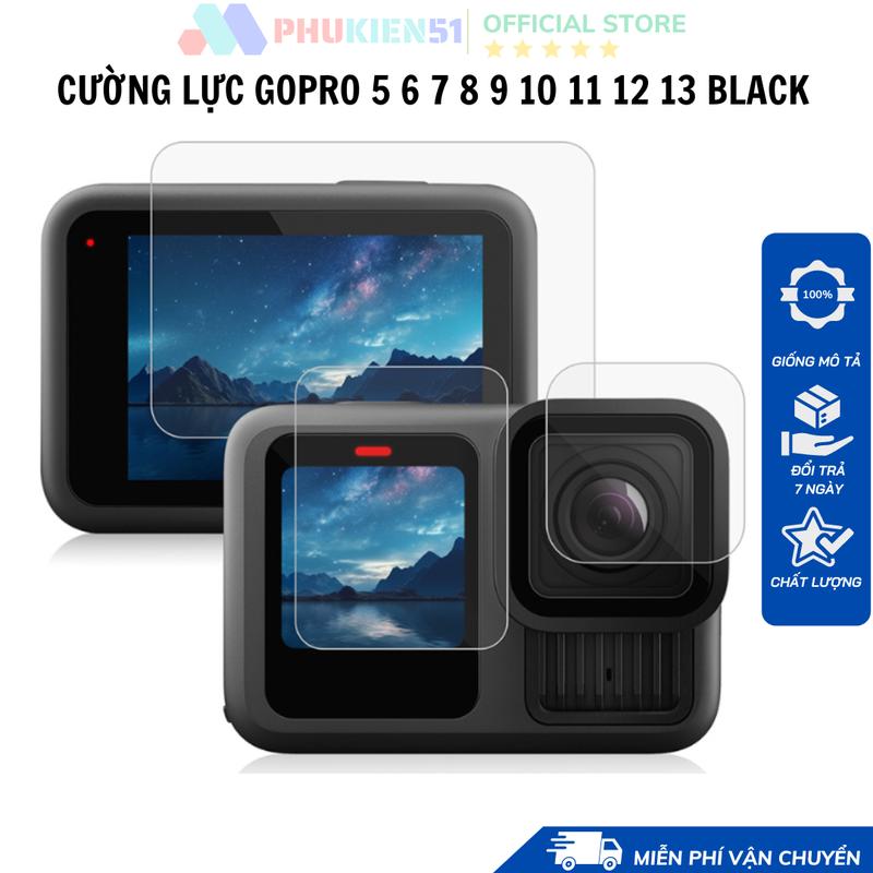 Kính Cường Lực dùng cho GoPro Hero 13 12 11 10 9 8 7 6 5 Black độ cứng 9H