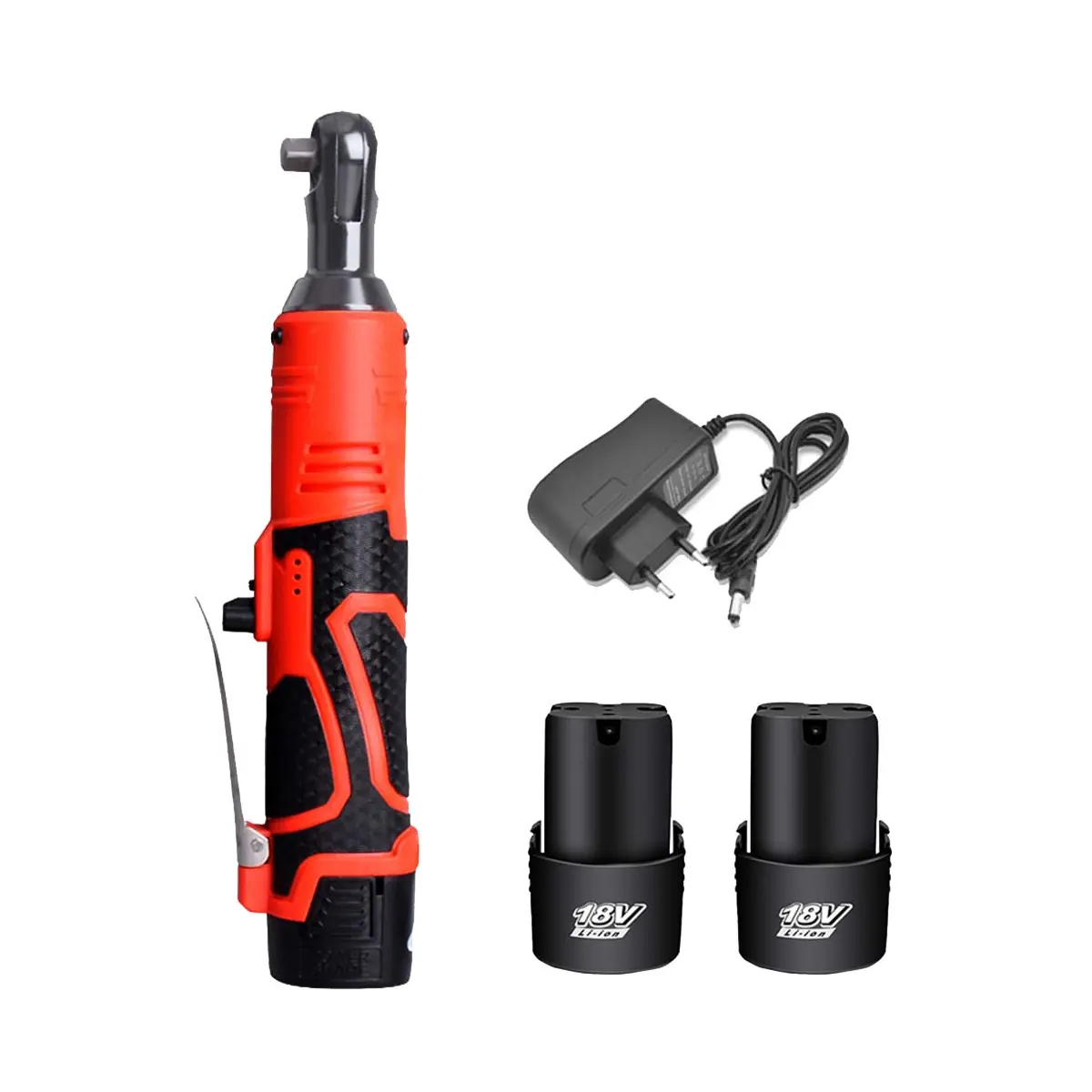 18V Cordless Electric Wrench Ratchet Wrench Set Angle Drill Screwdriver Auto Repair Tool EU Plug