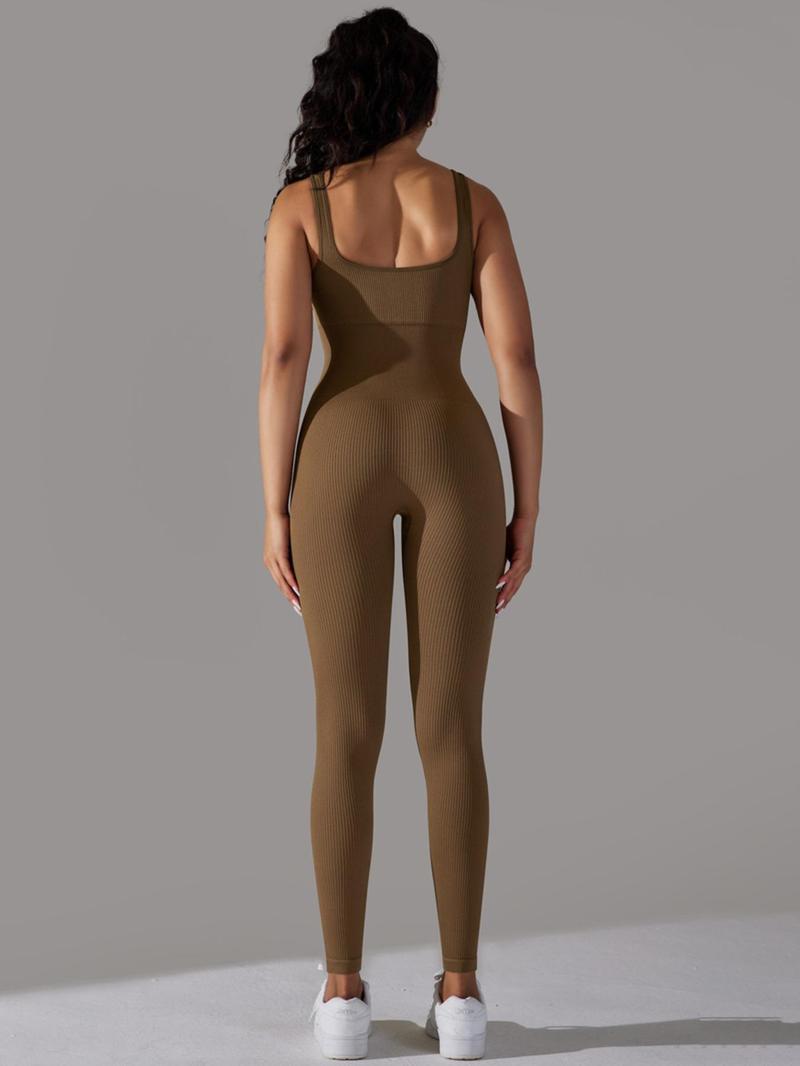 Product Introduction of Women's Solid Color Jumpsuit, Casual Comfy Breathable Sleeveless Jumpsuit for Daily Wear, Ladies Clothes for All Seasons 6