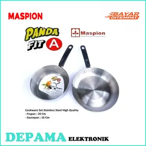 Maspion Maxim panda fit A panci set souce pan 16cm & fry pan 20cm ori