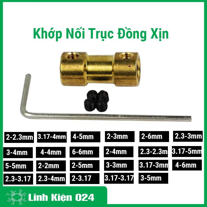 Khớp nối trục động cơ, motor bằng đồng 100% loại xịn nhiều kích thước