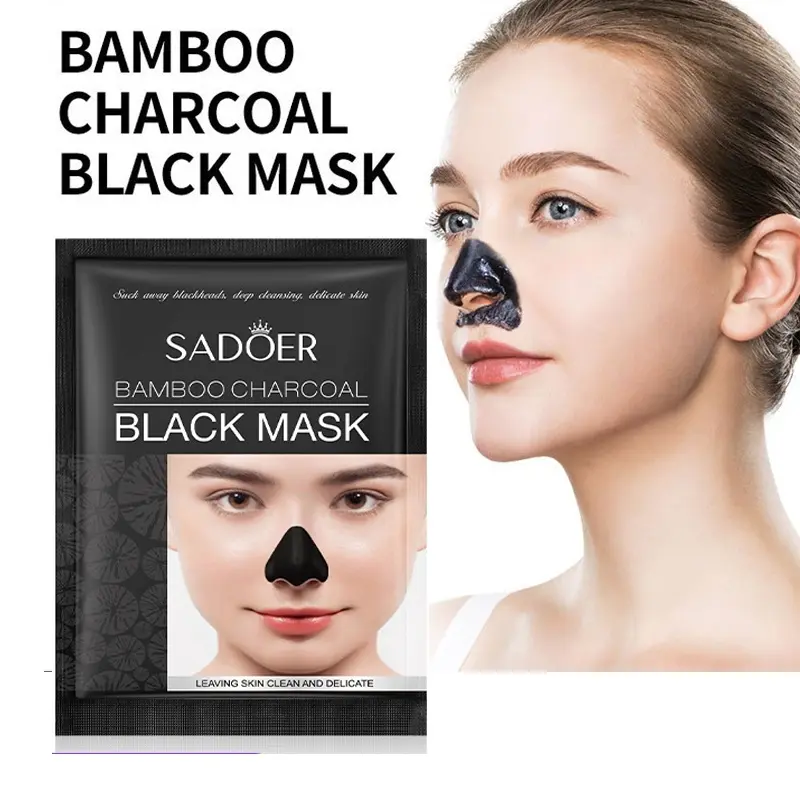 SADOER Black Head Removal Mask Masker Wajah Arang Hitam Menghilangkan Komedo Hidung - Sachet Kotoran Treatment 2