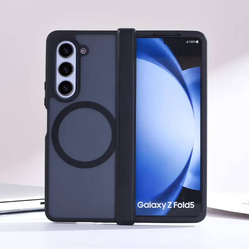 For Samsung Galaxy Z Fold 4 5 6 Magsafe Case Transparent Hinge All-inclusive Folding Shockproof Magnetic Wireless Charging Cover