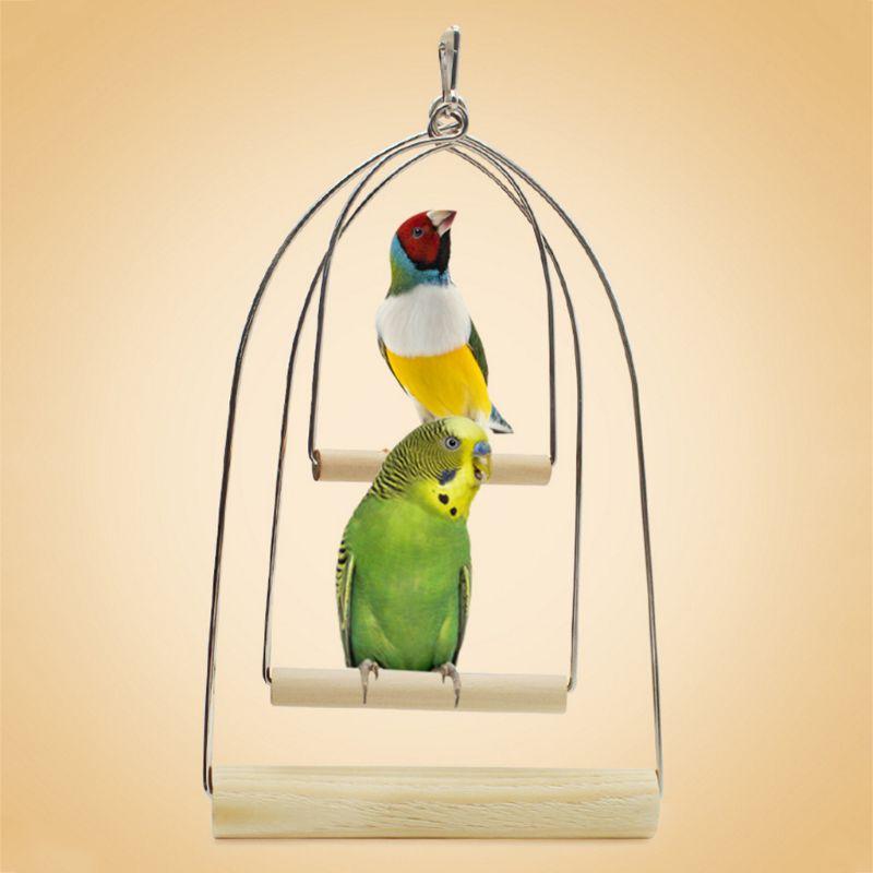 Product Introduction of Natural wooden pet bird U-shaped perch swing 8