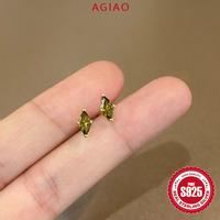 Gambar AGIAO Anting Lapis Emas Kecil Zirconia Flash 5A Hijau Zaitun Mini Marquise - Hijau zaitun, 3*6mm dari A.GIAO.ID Kab. Gresik 3 Tokopedia