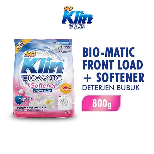 Gambar Soklin BioMatic Deterjen Bubuk Softener Bukaan Depan 800g dari Wings Indonesia Kab. Bekasi Tokopedia