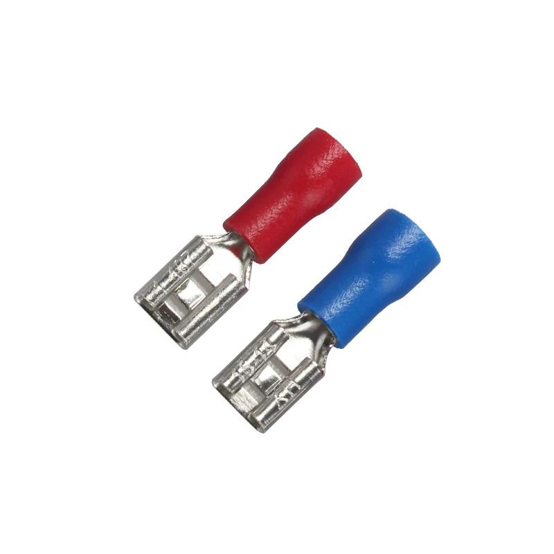Thiết Bị Đầu Cuối uốn Nữ Điện, 50 Cái, 2,8mm, 4,8mm, 6,3mm, Niêm Phong Cách Dây Xẻ Hình Máng Cưa, Bộ Thiết Bị Đầu Cuối uốn 2