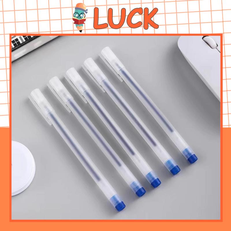 Product Introduction of [Big Sale] pen con Bút bi Gel bấm Màu Đen/Đỏ/Xanh, Ngòi 0.5mm, Nhanh Khô Không Lem, Thân Bút Nhám Sang Trọng, Viết Êm Không Nhòe bút siêu tạ bút nhân phẩm xịn bút gel nắp cài back school đồ dùng học tập bút không ngòi bút nước 25