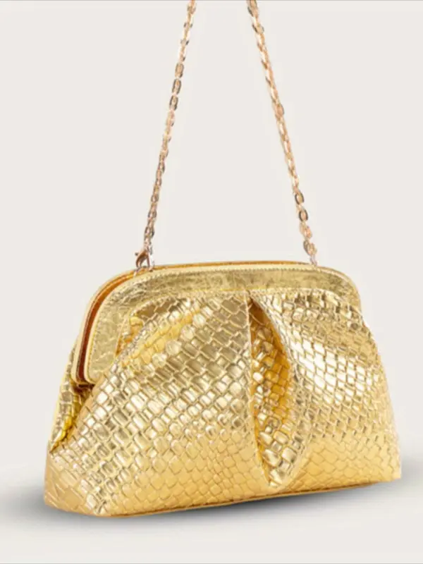 Women's Elegant Snakeskin Embossed Evening Bag, Exquisite Trendy Clutch Bag, Fashionable Bag for Party Decoration 2