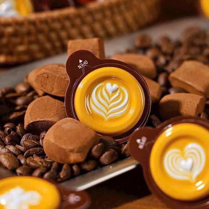 Kẹo Cà Phê Capuchino 5D, Kẹo Socola Cà Phê Capuchino Phủ Lớp Cà Phê Thơm Ngon