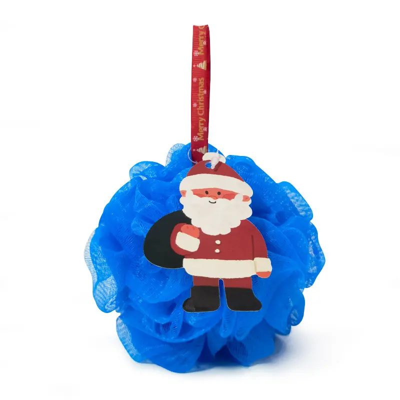 2025 Christmas Series Bath Ball Children's Cartoon Bath Flower Scrubbing Back Bath Tool Bath Flower Bath Towel