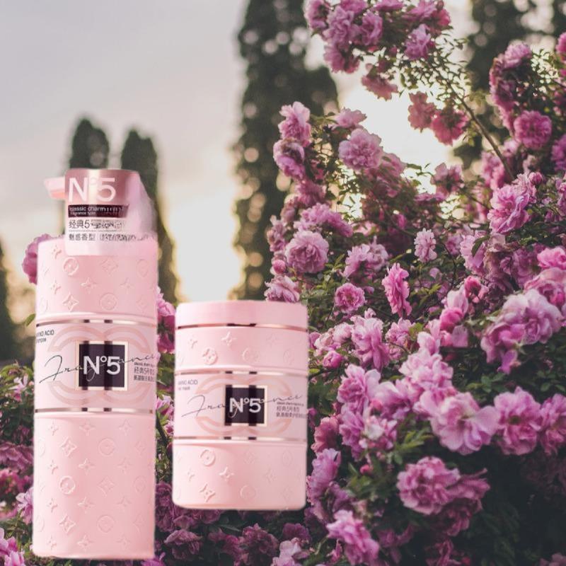  Cặp dầu gội và xả hương nước hoa N5 màu hồng xinh xắn Nữ Women 