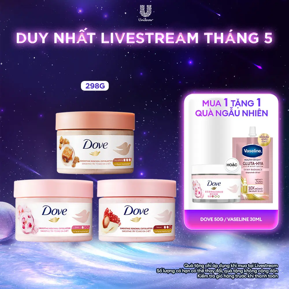 Smoothie Tẩy Da Chết Hỗ Trợ Làm Sạch & Dưỡng Da Body Dove 298G [1]
