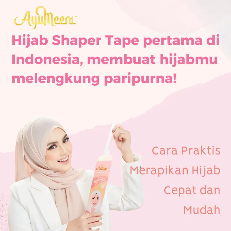 AyuMeera Tape Hijab Model BASIC - Membuat Hijab Melengkung Paripurna Muslim Kerudung 1