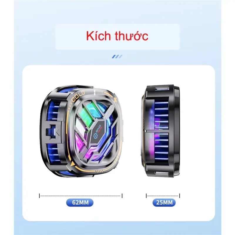 Sò Lạnh X76 Công Nghệ Mới Hỗ Trợ Cả Kẹp Và Từ Tính, Thiết Kế Gaming Hầm Hố Làm Lạnh Sâu Dành Cho Điện Thoại Và Ipad 3