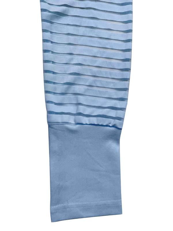 Women's Letter & Striped Print Zipper Raglan Sleeve Tee, Casual Long Sleeve V Neck T-shirt for Summer, Fashion Women's Top for Daily Wear 4