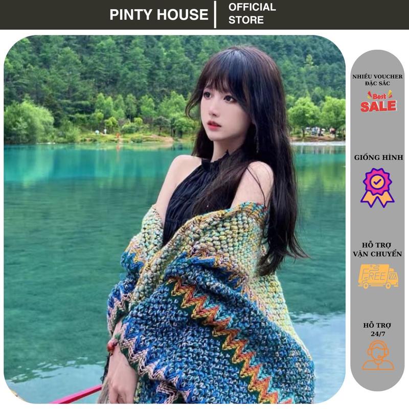 Khăn áo choàng Thổ Cẩm Nam Nữ - Khăn Choàng Len Voan Voi - Phong Cách Tây Tạng - Choàng Cổ khăn choàng  bfb khăn  habibi khăn buộc áo Quàng Cổ Hoa Cua