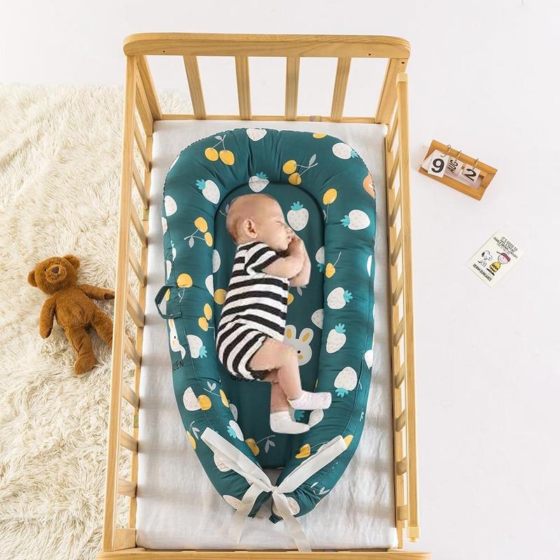 1 Piece Baby Lounger, Soft Skin-friendly Breathable Baby Bed, Portable Crib For Newborn, Halloween Decor 7