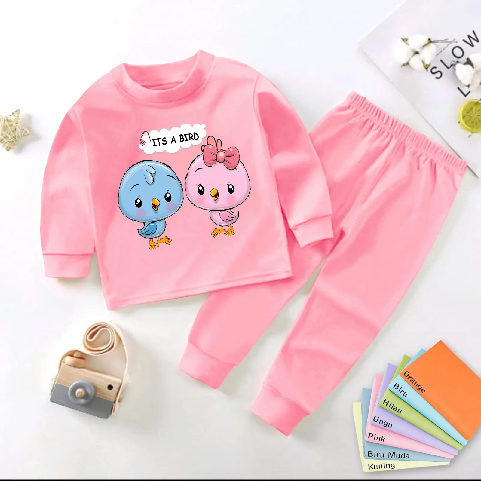 Set Piyama Baju Tidur Anak Bayi dan Balita Perempuan Laki Laki Usia 0-4 Tahun / Setelan Panjang Anak Import
