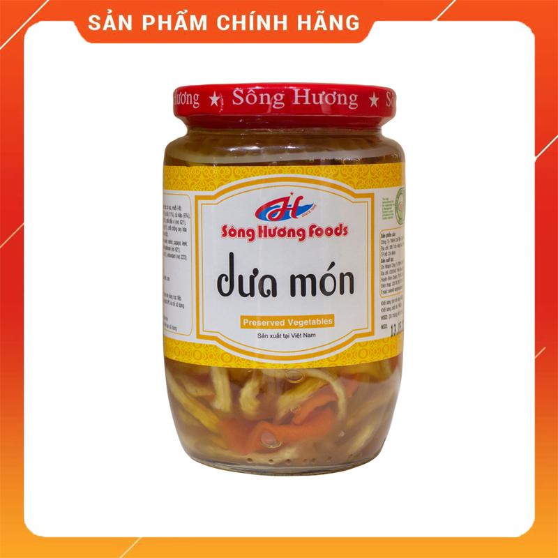 Dưa Món - Sông Hương Foods Hũ 450g - Ăn kèm, bún, phở, mì tôm, thịt nướng, bánh chưng, bánh tét... Chua Sen Chè sour pickle 6