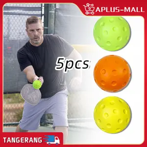 5PCS 74MM Pickle Ball Per Anti Stress Soft Untuk Semua Jenis Permukaan