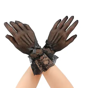 Sarung Tangan Pengantin Renda Jaring Pendek - Luxury Classy Accessories