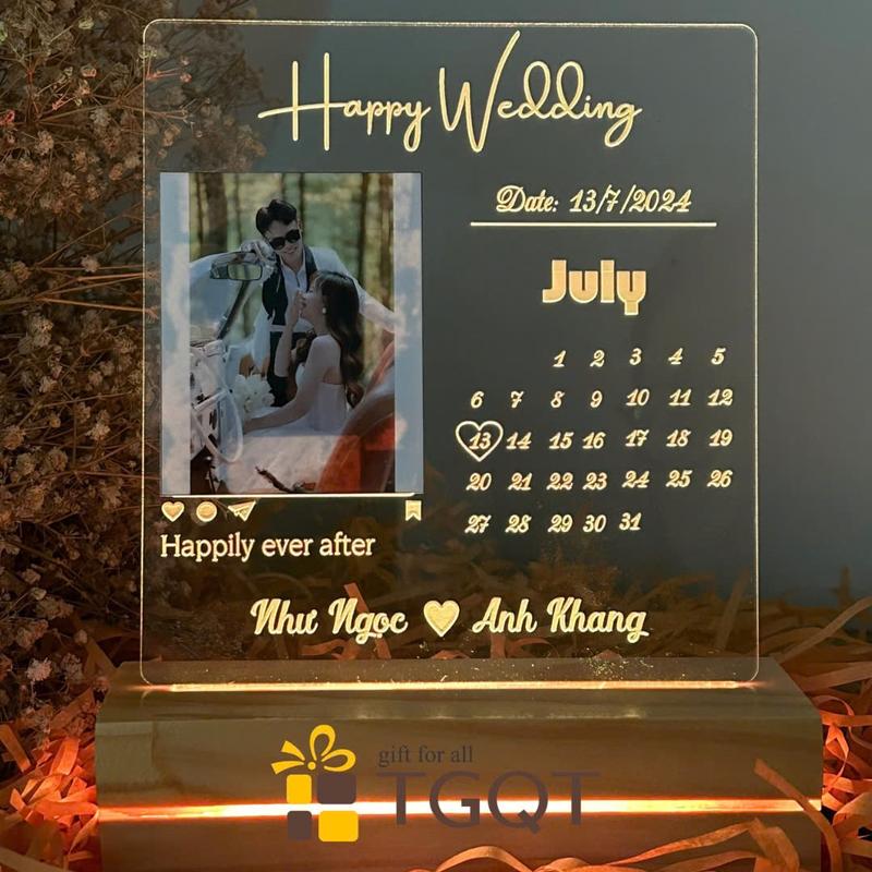 Đèn Ngủ In Hình Và Chữ Theo Yêu Cầu, Đèn Led 3D Trang Trí Style Hàn Quốc - Quà Tặng Đám Cưới, Sinh Nhật, Tốt Nghiệp