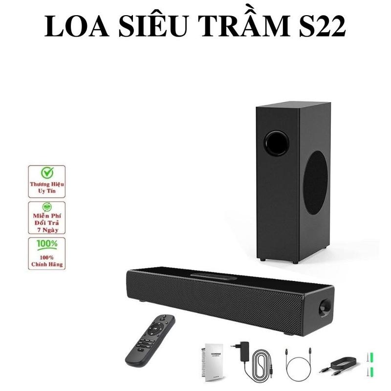 Loa thanh tivi, loa soundbar S22 siêu trầm, công suất 80W, giải trí cực đỉnh, bảo hành 12 tháng pc & máy tính xách tay usb-c port Củ Loa Bluetooth