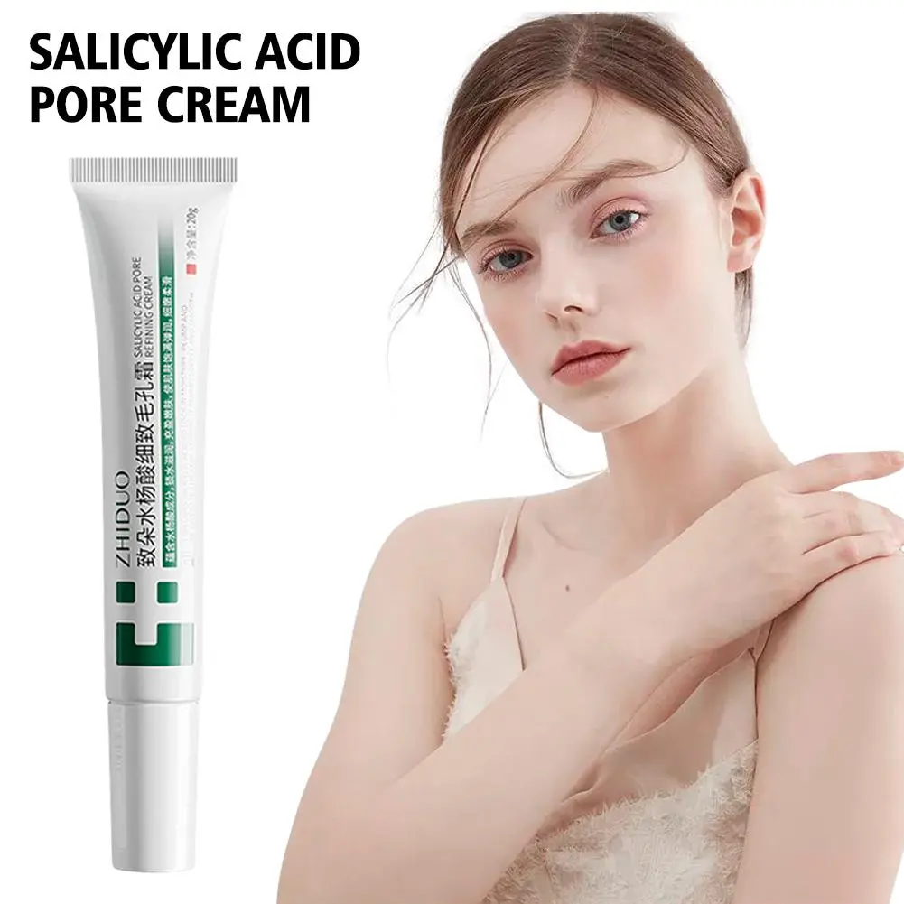 Buy 1 Send 1 Salicylic Acid Pore Cream 20g Skin Care Product Shrink Pores Deep Cleaning Oil T9S5