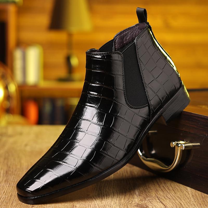 Chelsea boots for men pointy vintage Doc Martens for men Crocodile ...
