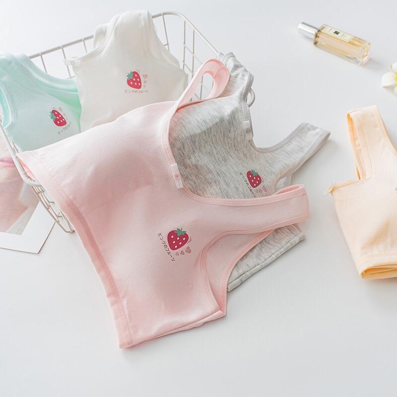 Áo lá học sinh cotton đẹp chất mát xuất Hàn thích hợp cho bé mới lớn dậy - áo lót học sinh cấp 1, 2 0